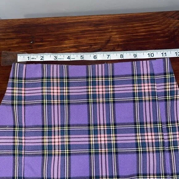 J Galt Plaid Mini Skirt Size S - Picture 2 of 7